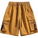  Cargo Shorts for Men Trending Big Work Shorts Utility Split Solid Expandable Waist Pants