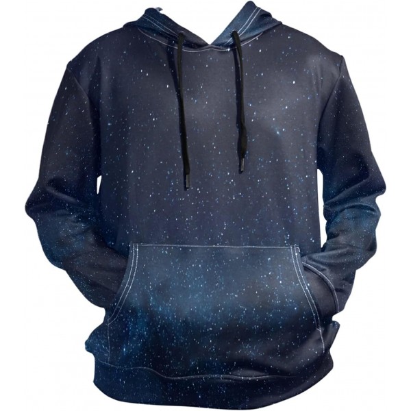  Night Starry Sky Stars Casual Wear for Men Hoodie Pullover Sweatshirt